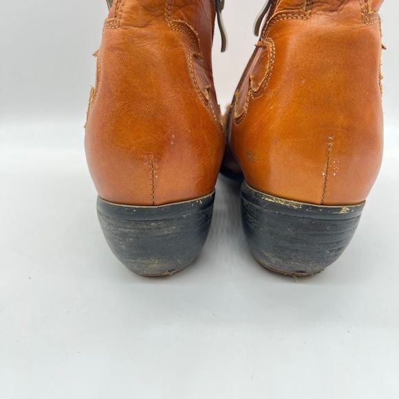 Orange Embroidered Ankle Boots - Picture 10 of 16